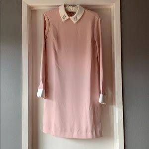 Victoria Beckham pink with bunny collar dress